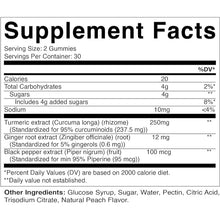 Load image into Gallery viewer, Turmeric Ginger with Black Pepper 60 Vegan Gummies