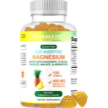 Load image into Gallery viewer, | Magnesium 400mg Per Serving | 120 Gummies