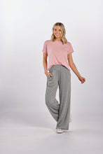 Load image into Gallery viewer, Evelyn Wide Leg Pant: Black/Oxford / 2XL