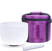 Load image into Gallery viewer, 8 Inch F Note Heart Chakra Frosted Quartz Crystal Singing Bowl