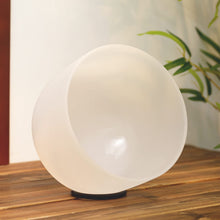 Load image into Gallery viewer, 8 Inch F Note Heart Chakra Frosted Quartz Crystal Singing Bowl