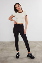 Load image into Gallery viewer, Women's Blank Cropped T-Shirt Two Tone Basic Crop Top Blank: Black / M