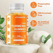 Load image into Gallery viewer, Turmeric Ginger with Black Pepper 60 Vegan Gummies