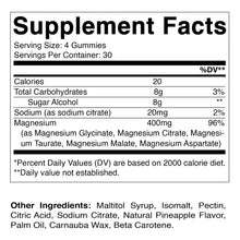Load image into Gallery viewer, | Magnesium 400mg Per Serving | 120 Gummies