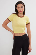Load image into Gallery viewer, Women&#39;s Blank Cropped T-Shirt Two Tone Basic Crop Top Blank: Black / M
