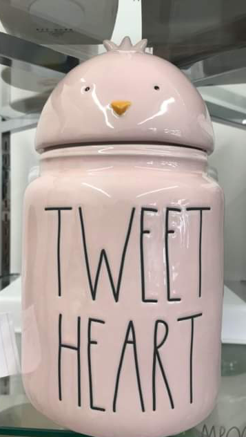 Pink Tweet Heart canister