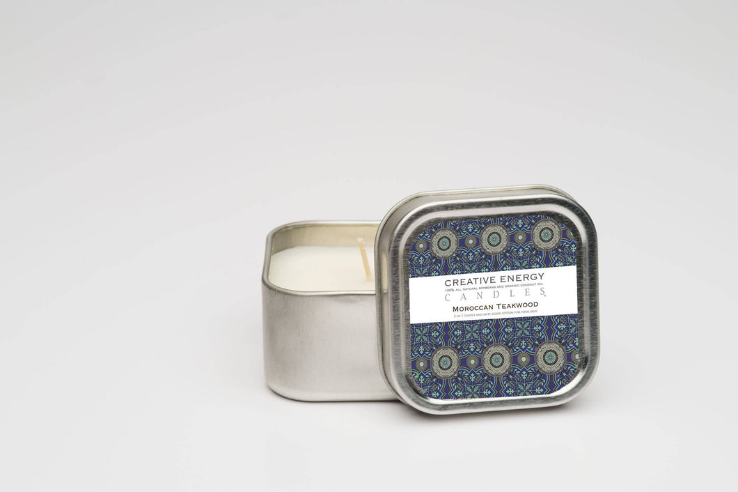 Moroccan Teakwood: 2-in-1 Soy Lotion Candle