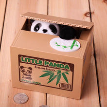 Load image into Gallery viewer, Panda Coin Box Kids Money Bank Automated Cat Thief Money Boxes Toy Gift for Children Coin Piggy Money Saving Box
